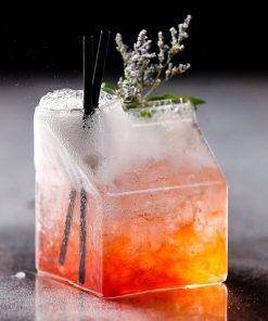 square milk glass milk box glass mug milk box cup