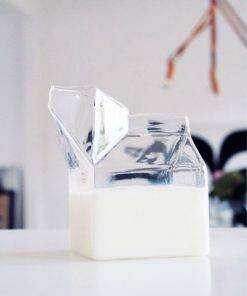 square milk glass milk box glass mug milk box cup