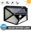 100 LED Solar Power PIR Motion Sensor Wall Light
