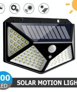 100 LED Solar Power PIR Motion Sensor Wall Light