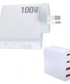 100W GaN 4 Port PD QC Wall Charger for MacBook Xiaomi Samsung