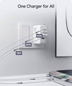 100W GaN 4 Port PD QC Wall Charger for MacBook Xiaomi Samsung