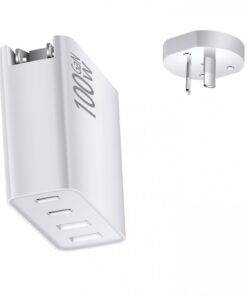 100W GaN 4 Port PD QC Wall Charger for MacBook Xiaomi Samsung