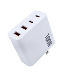 100W GaN 4 Port PD QC Wall Charger for MacBook Xiaomi Samsung