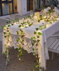 10M Solar Vine Leaf Fairy Garden String Lights