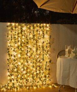 10M Solar Vine Leaf Fairy Garden String Lights