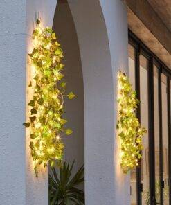 10M Solar Vine Leaf Fairy Garden String Lights