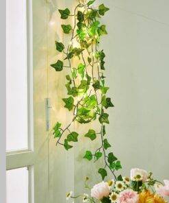 10M Solar Vine Leaf Fairy Garden String Lights