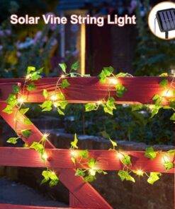 10M Solar Vine Leaf Fairy Garden String Lights