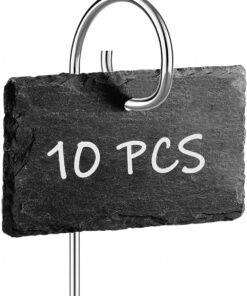 10PCs Reusable Garden Plant Labels Slate Stone