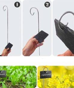 10PCs Reusable Garden Plant Labels Slate Stone