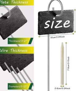 10PCs Reusable Garden Plant Labels Slate Stone