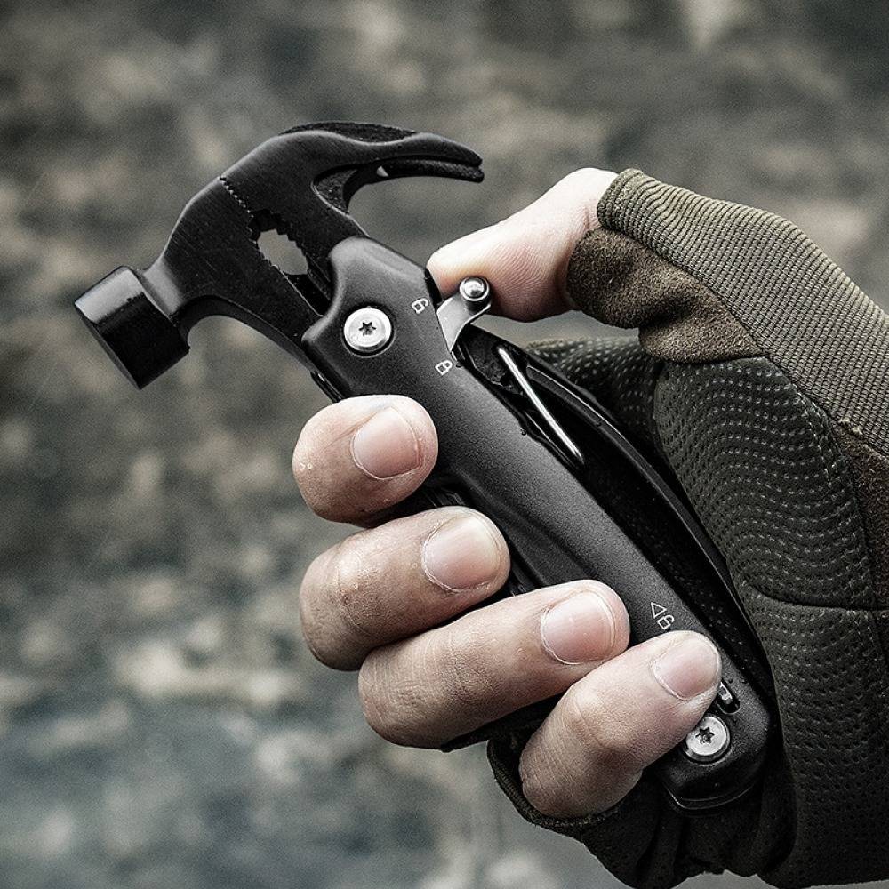 12 in 1 Hammer Knife Saw Survival Gear Tools Kit