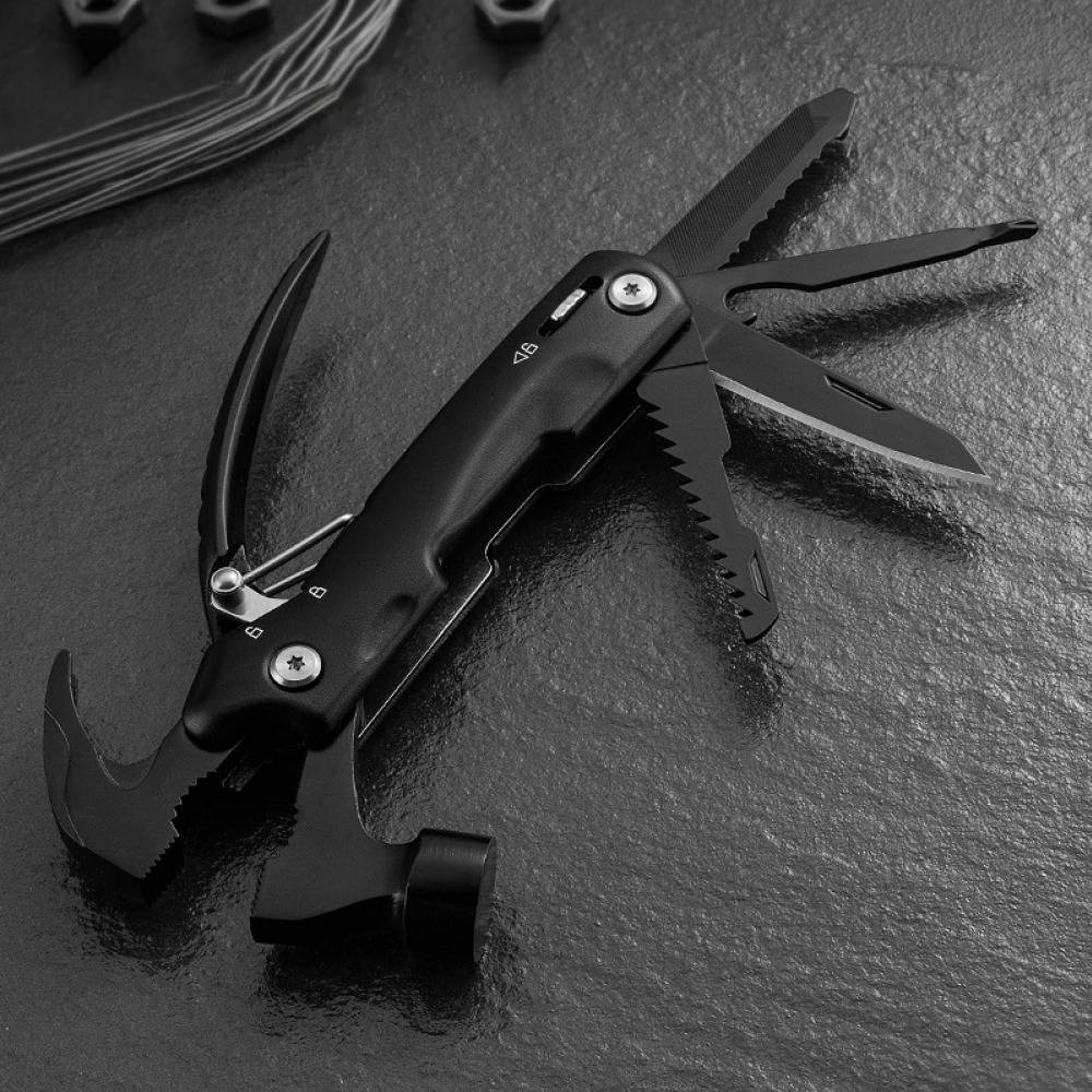 12 in 1 Hammer Knife Saw Survival Gear Tools Kit