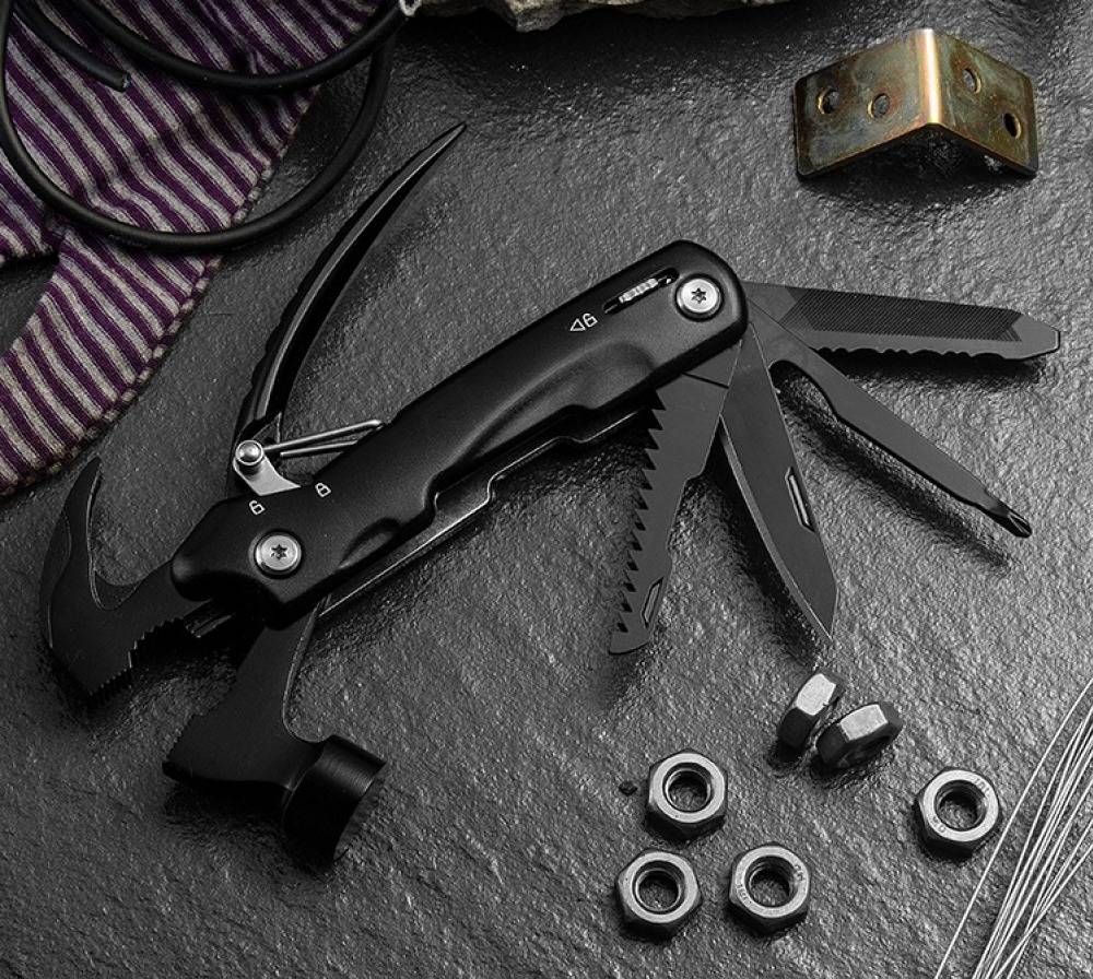 12 in 1 Hammer Knife Saw Survival Gear Tools Kit