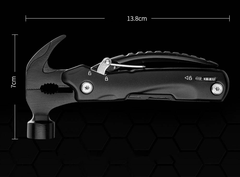12 in 1 Hammer Knife Saw Survival Gear Tools Kit