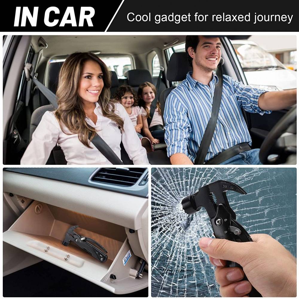 12 in 1 Hammer Knife Saw Survival Gear Tools Kit