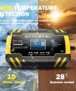 12V/24V Smart Car Battery Charger with screen