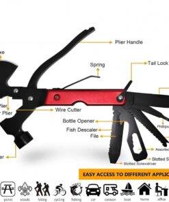 18-in-1 EDC Multi-Tool Axe Hammer Survival Knife Kit