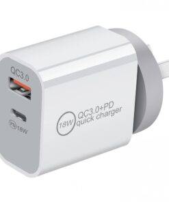 18W PD QC3.0 USB wall fast charger plug adapter iPhone android mobile phone