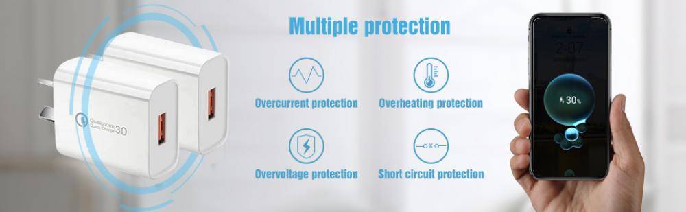 18W QC3.0 USB wall fast charger plug adapter NZ Certification