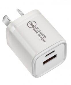 20W Mini Type-C (USB-C) PD and QC3.0 wall charger plug adapter for iPhone Android mobile charger