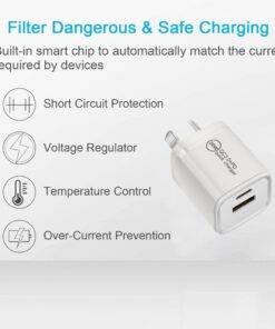 20W Mini Type-C (USB-C) PD and QC3.0 wall charger plug adapter for iPhone Android mobile charger