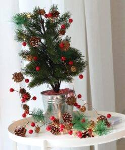 2M 20LED LED Light Red Berry Pinecone String Lights Garland Lights