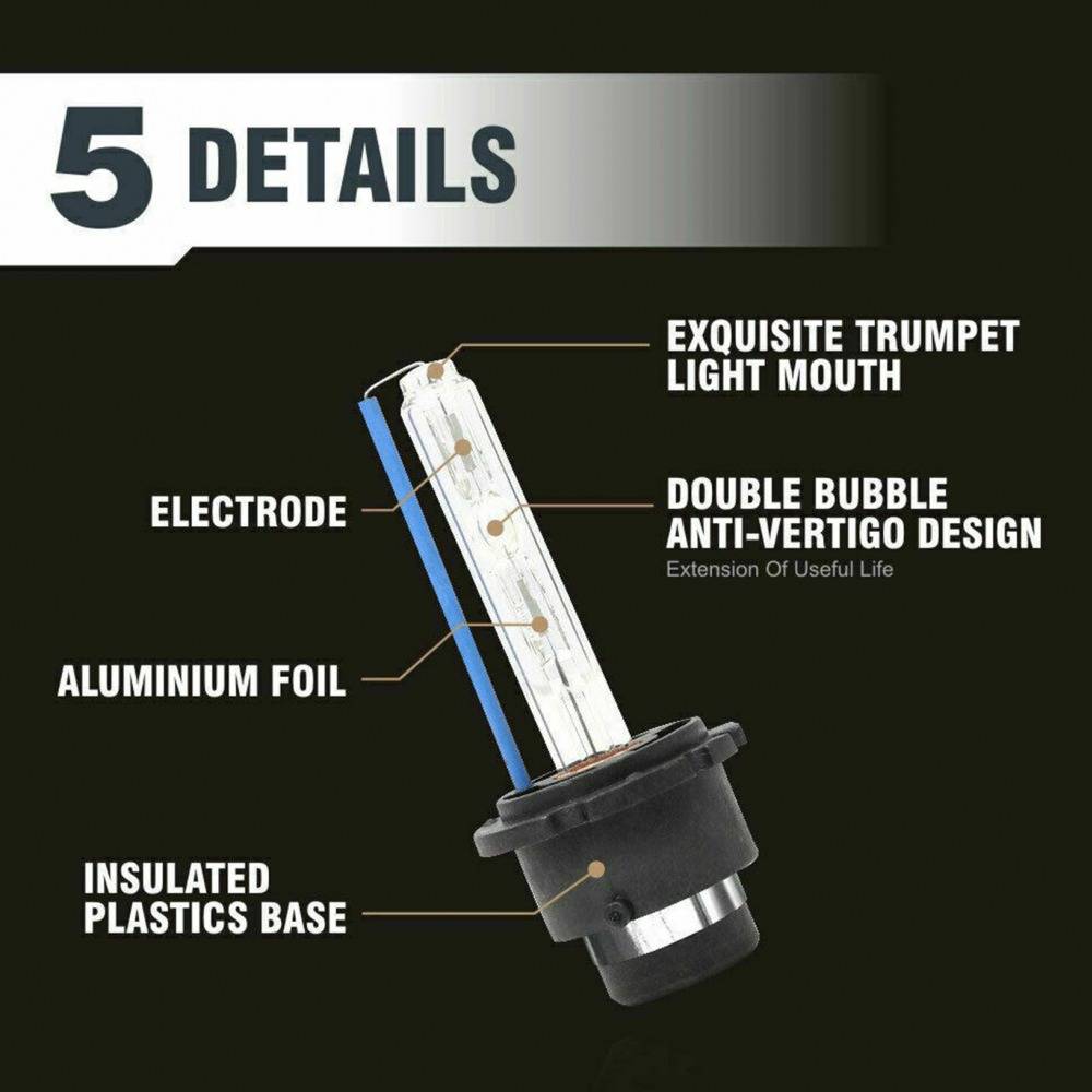 2PCs D2S D2R D2C Car 35W Xenon HID headlight Bulbs 4300K/6000K/8000K