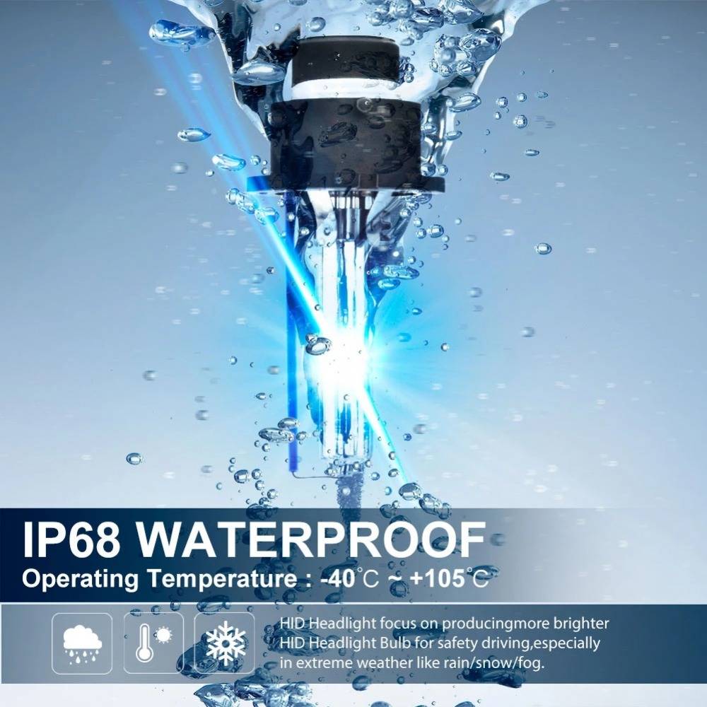 2PCs D2S D2R D2C Car 35W Xenon HID headlight Bulbs 4300K/6000K/8000K