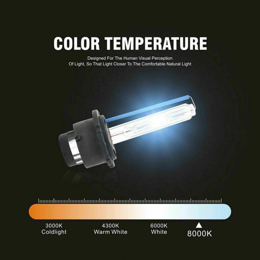 2PCs D2S D2R D2C Car 35W Xenon HID headlight Bulbs 4300K/6000K/8000K