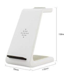 3-in-1 Qi-Certified Fast Wireless Charging Station for Apple – Black