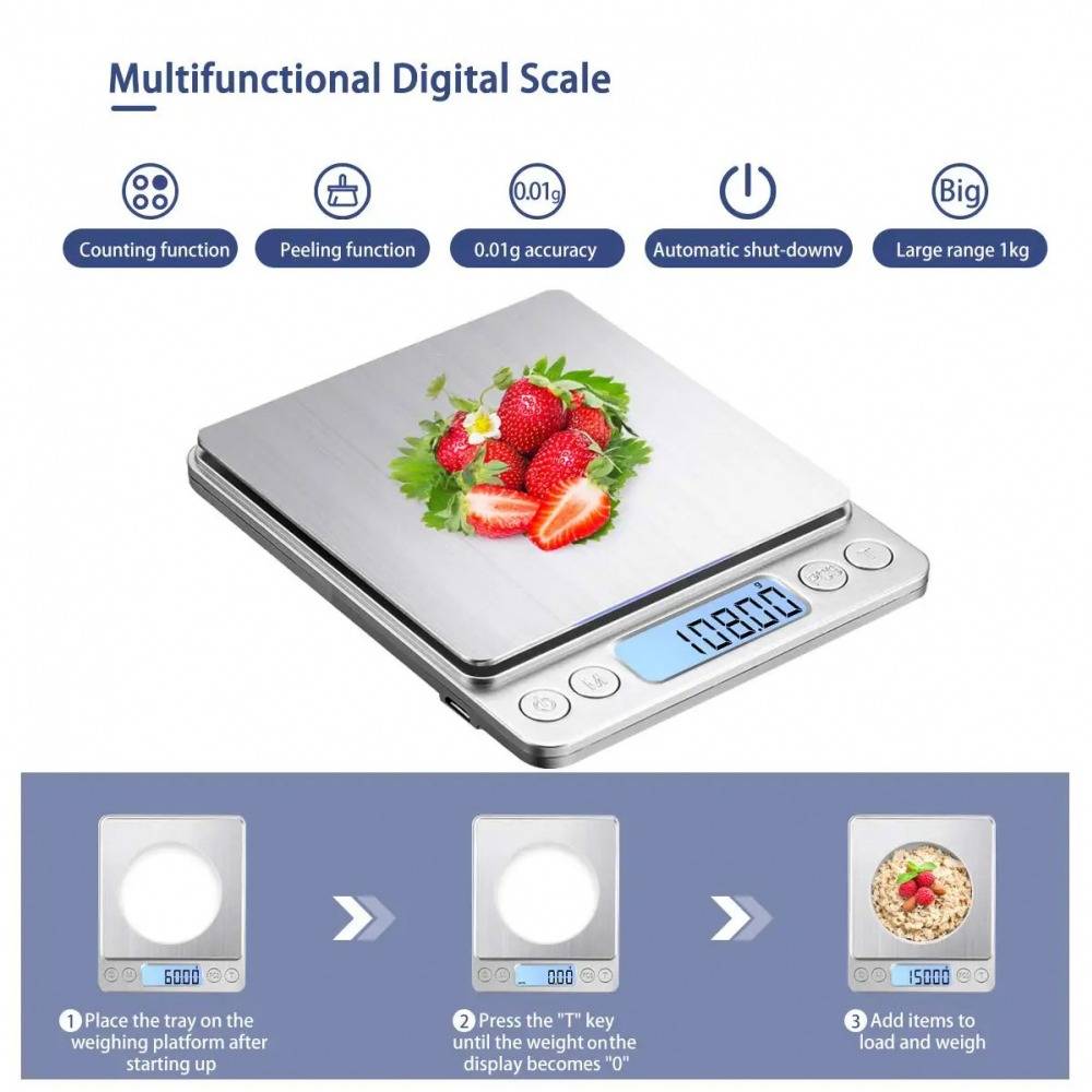 3000g Digital Backlight Scale High Precision