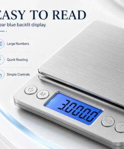3000g kitchen scale - slim side profile showing portable 1.9cm thin design