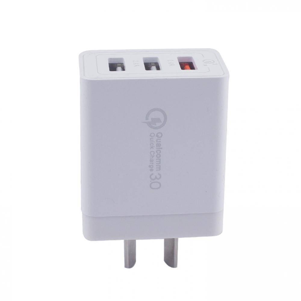 30W QC 3.0 3 Port USB Wall Charger Adapter
