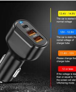 30w Fast Charging 3 Port Type-C PD USB Car Charger