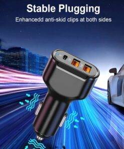 30w Fast Charging 3 Port Type-C PD USB Car Charger