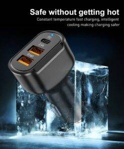 30w Fast Charging 3 Port Type-C PD USB Car Charger