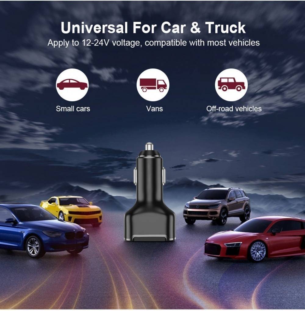 30w Fast Charging 3 Port Type-C PD USB Car Charger