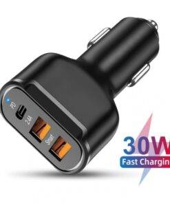 30w Fast Charging 3 Port Type-C PD USB Car Charger