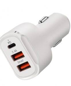 30w Fast Charging 3 Port Type-C PD USB Car Charger