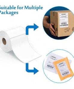 350PCs 150mm x 100mm (4×6) Thermal Transfer Courier Label Permanent Adhesive