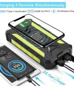 36000mAh Heavy Duty Solar Power Bank Wireless Type-C PD USB Charing