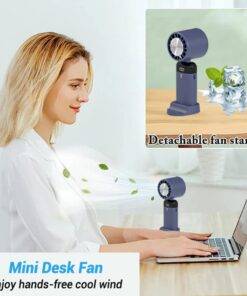 3600mAh Handheld Portable Fan USB Neck Hanging Fan