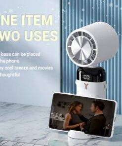 3600mAh Handheld Portable Fan USB Neck Hanging Fan