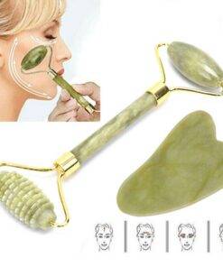 3PCs Jade Facial Roller Massager Facial Skin Care Tool