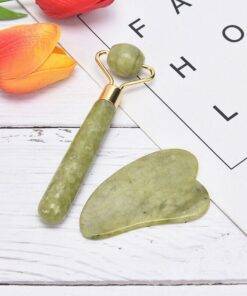 3PCs Jade Facial Roller Massager Facial Skin Care Tool