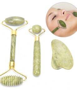 3PCs Jade Facial Roller Massager Facial Skin Care Tool