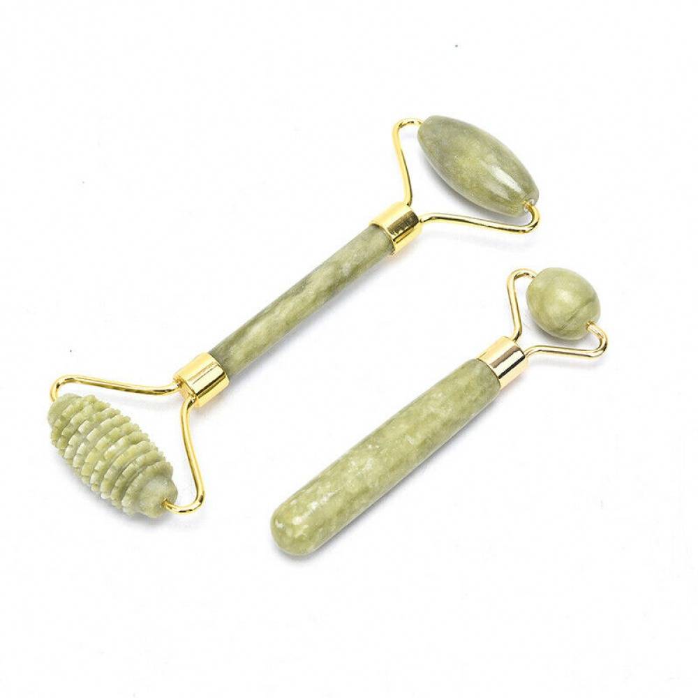 3PCs Jade Facial Roller Massager Facial Skin Care Tool
