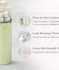 4-in-1 Travel Bottles for Toiletries, Travel Pump Bottle - image 12